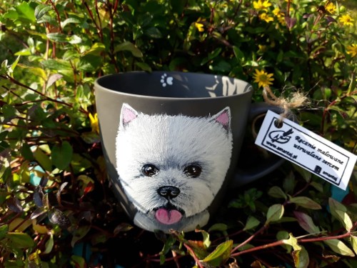 Kubek ręcznie malowany West Highland White Terrier