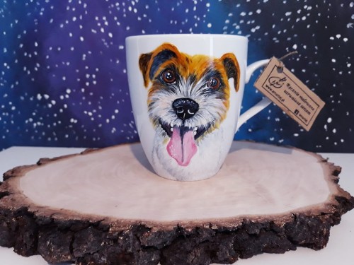 Kubek ręcznie malowany Jack Russel Terrier