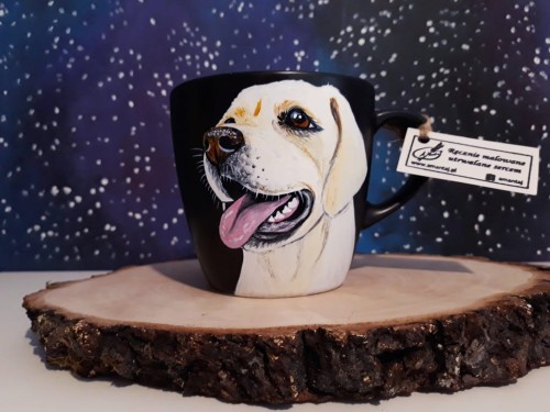 Kubek ręcznie malowany Labrador