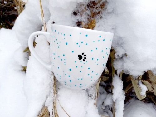 Kubek ręcznie malowany Buldożek francuski