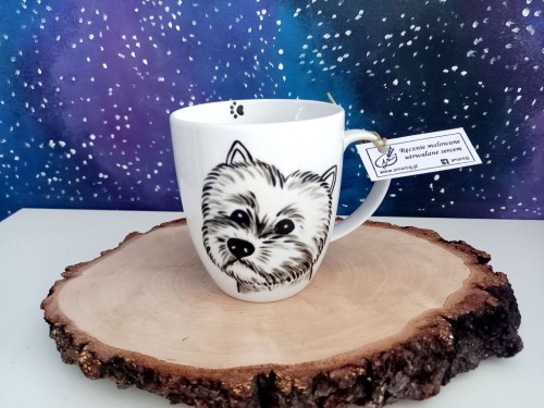 Kubek ręcznie malowany West Highland White Terrier