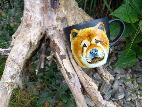 Wyjątkowy, ręcznie malowany kubek z autorskim motywem Chow Chow