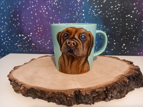 Wyjątkowy, ręcznie malowany kubek z autorskim motywem Labradora
