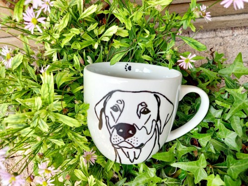Wyjątkowy, ręcznie malowany kubek Doberman.