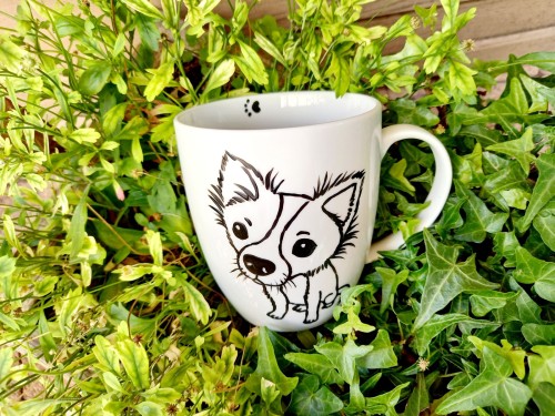 Wyjątkowy, ręcznie malowany kubek z autorskim motywem Chihuahua