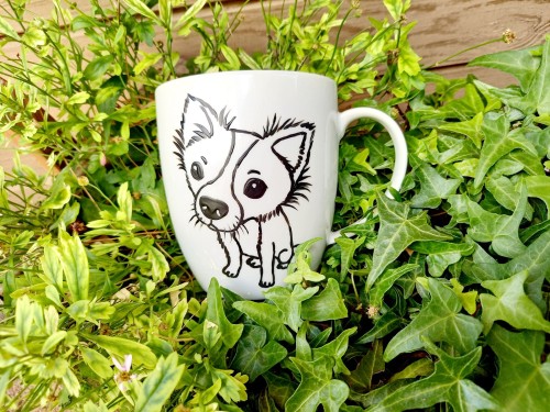Wyjątkowy, ręcznie malowany kubek z autorskim motywem Chihuahua