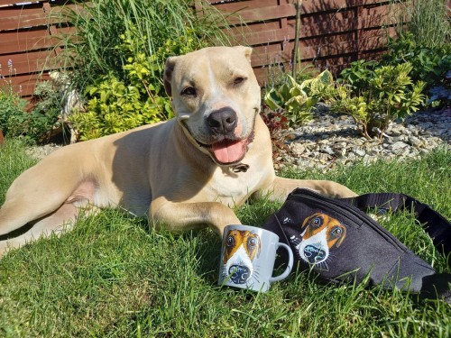 Wyjątkowa ręcznie malowana nerka, saszetka biodrowa z Jack Russel terrierem