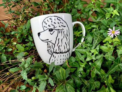 Wyjątkowy, ręcznie malowany kubek z autorskim motywem Pudla