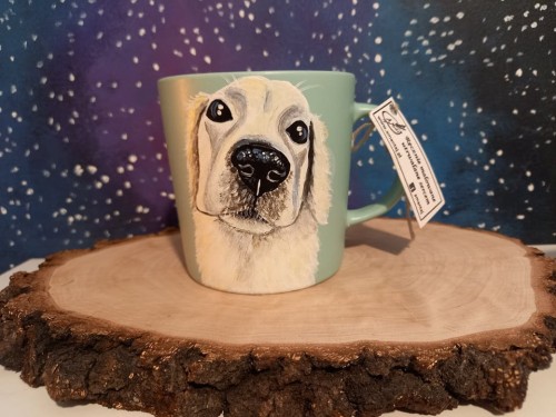 Kubek ręcznie malowany  Golden Retriever