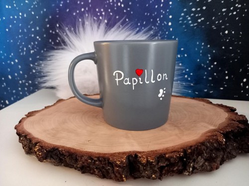 Wyjątkowy, ręcznie malowany kubek Papillon.