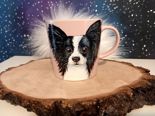 Kubek ręcznie malowany  Papillon 