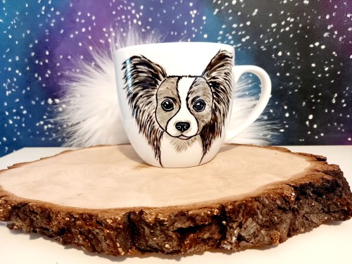 Kubek ręcznie malowany  Papillon  