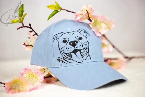 Wyjątkowa ręcznie malowana czapka z daszkiem Staffik