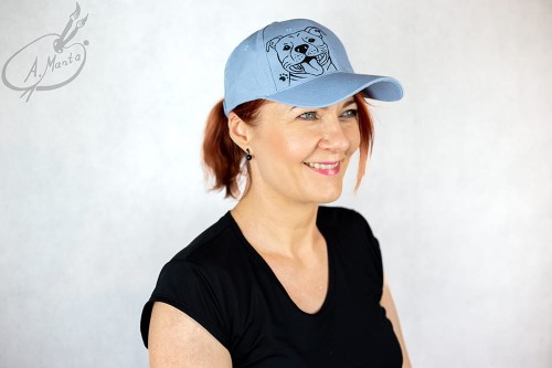 Wyjątkowa ręcznie malowana czapka z daszkiem Staffik