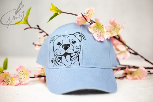 Wyjątkowa ręcznie malowana czapka z daszkiem Staffik