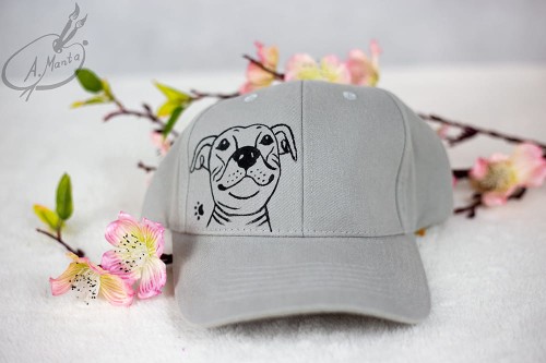 Wyjątkowa ręcznie malowana czapka z daszkiem Staffik