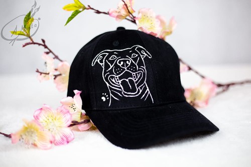 Wyjątkowa ręcznie malowana czapka z daszkiem Amstaff