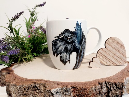 Wyjątkowy, ręcznie malowany kubek Terier Szkocki