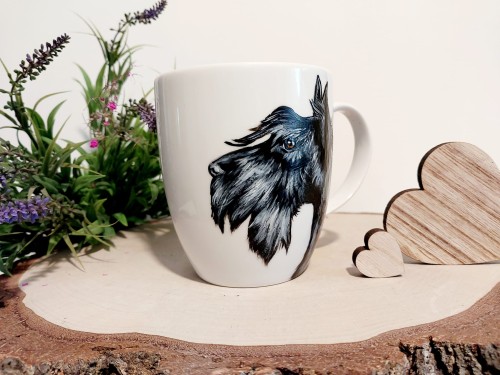 Wyjątkowy, ręcznie malowany kubek Terier Szkocki