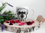 Kubek ręcznie malowany Sznaucer Miniaturowy