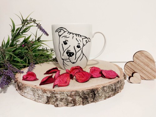 Kubek ręcznie malowany Pitbull