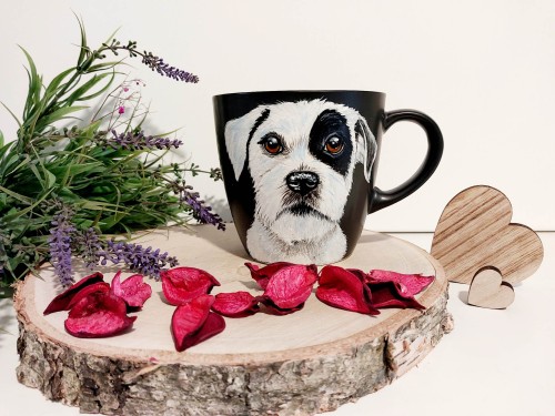 Wyjątkowy, ręcznie malowany kubek Parson Russel Terrier.