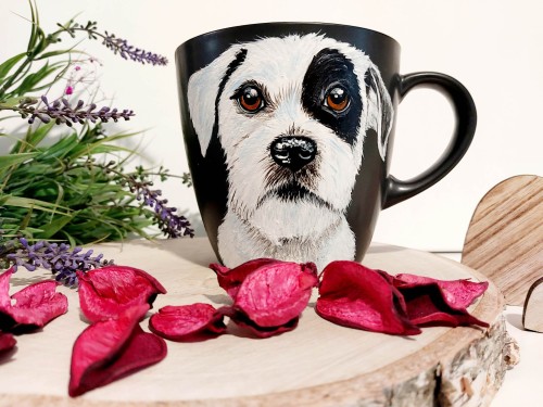 Wyjątkowy, ręcznie malowany kubek Parson Russel Terrier.