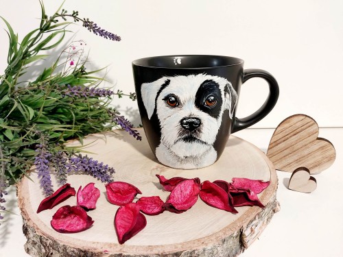 Wyjątkowy, ręcznie malowany kubek Parson Russel Terrier.