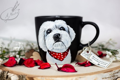 Kubek ręcznie malowany Maltańczyk