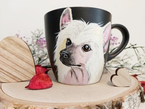 Wyjątkowy, ręcznie malowany kubek Grzywacz Chiński