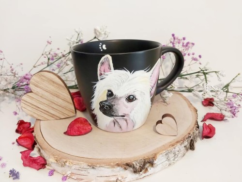 Wyjątkowy, ręcznie malowany kubek Grzywacz Chiński