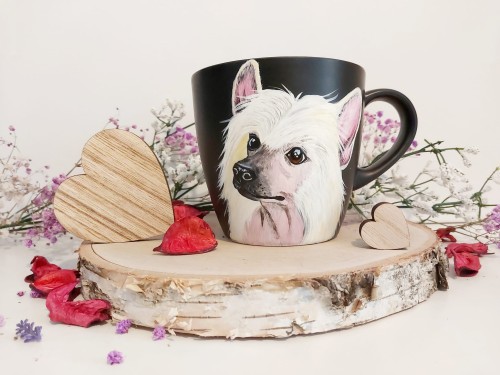 Wyjątkowy, ręcznie malowany kubek Grzywacz Chiński