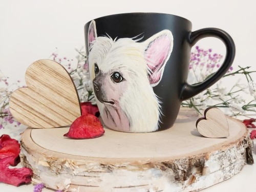 Wyjątkowy, ręcznie malowany kubek Grzywacz Chiński