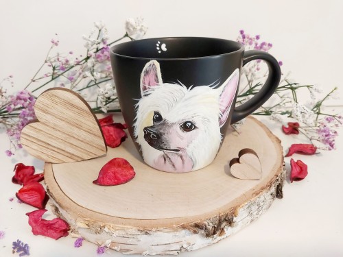 Wyjątkowy, ręcznie malowany kubek Grzywacz Chiński