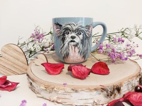 Wyjątkowy, ręcznie malowany kubek Grzywacz Chiński