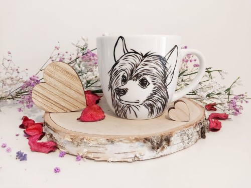 Wyjątkowy, ręcznie malowany kubek Grzywacz Chiński