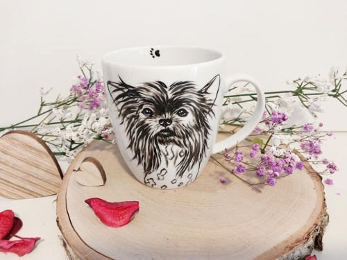 Wyjątkowy, ręcznie malowany kubek Grzywacz Chiński