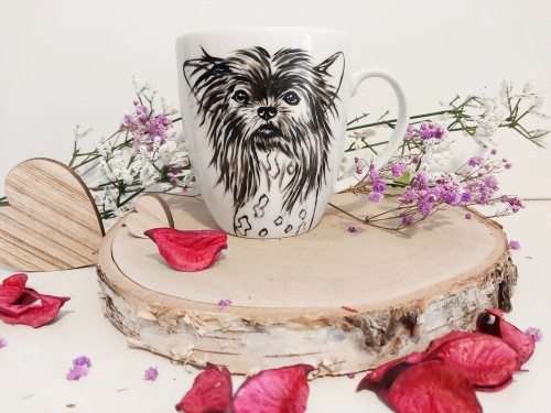 Wyjątkowy, ręcznie malowany kubek Grzywacz Chiński