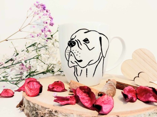 Unikatowy Kubek ręcznie malowany Pies rasy Cane Corso 