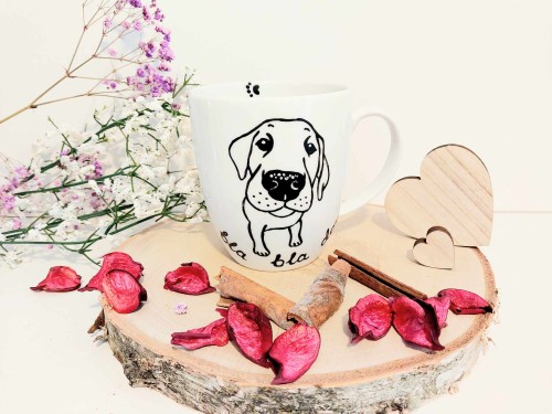 Wyjątkowy, ręcznie malowany kubek Labrador