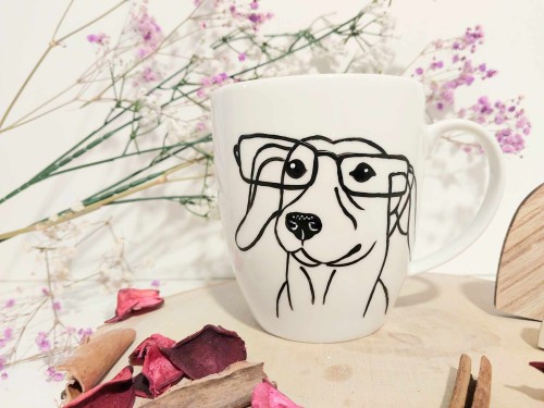 Wyjątkowy, ręcznie malowany kubek Jamnik.