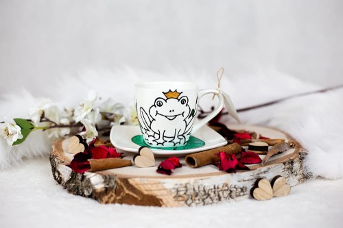 Wyjątkowa, ręcznie malowana filiżanka Żaba.