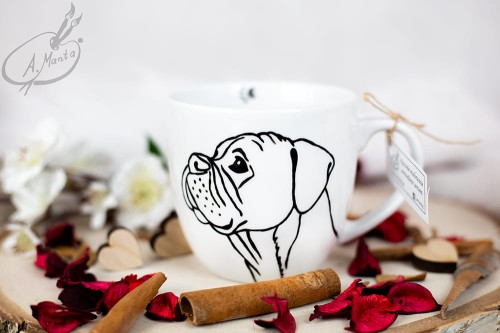 Wyjątkowy, ręcznie malowany kubek Bokser.