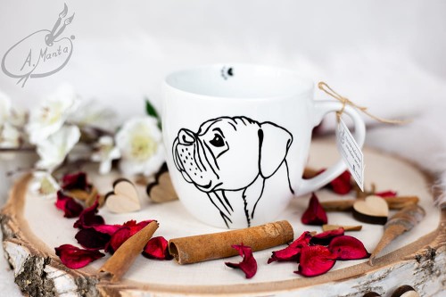 Wyjątkowy, ręcznie malowany kubek Bokser.