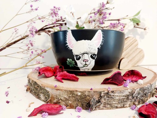 Wyjątkowa, ręcznie malowana miseczka Alpaka