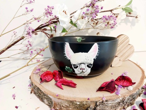 Wyjątkowa, ręcznie malowana miseczka Alpaka