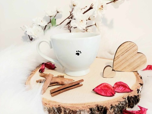 Wyjątkowa, ręcznie malowana filiżanka Rottweiler