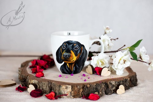 Wyjątkowy, ręcznie malowany kubek Jamnik.