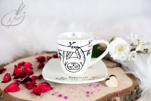Wyjątkowa, ręcznie malowana filiżanka Góry.