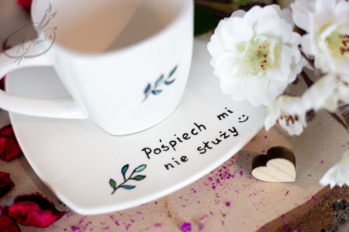 Wyjątkowa, ręcznie malowana filiżanka Góry.